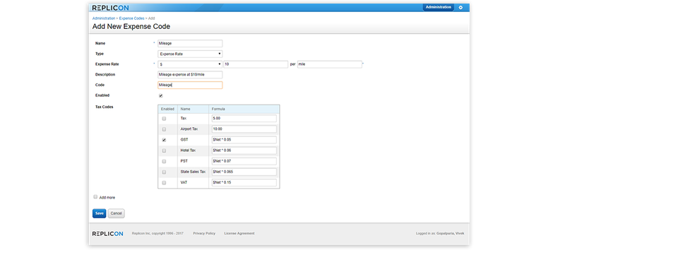 Replicon Expense screenshot 2