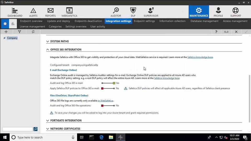Safetica screenshot 2