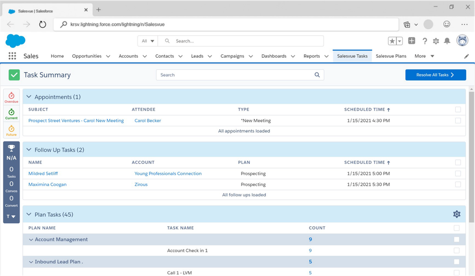 Salesvue screenshot 1