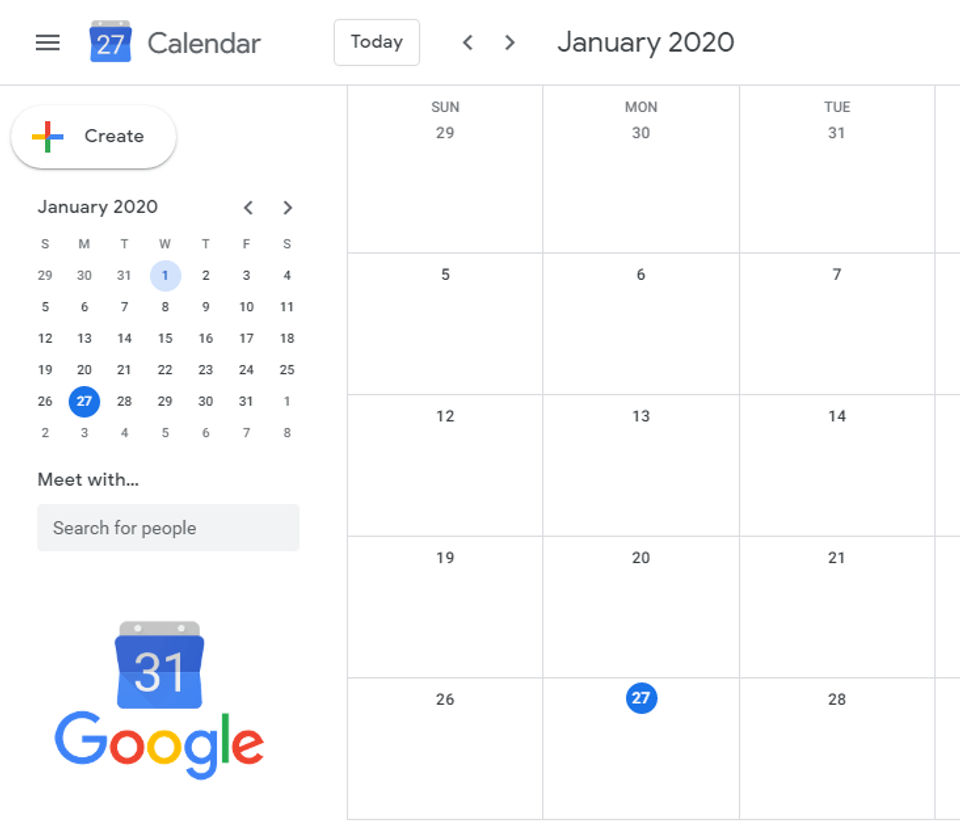 Export Calendar screenshot