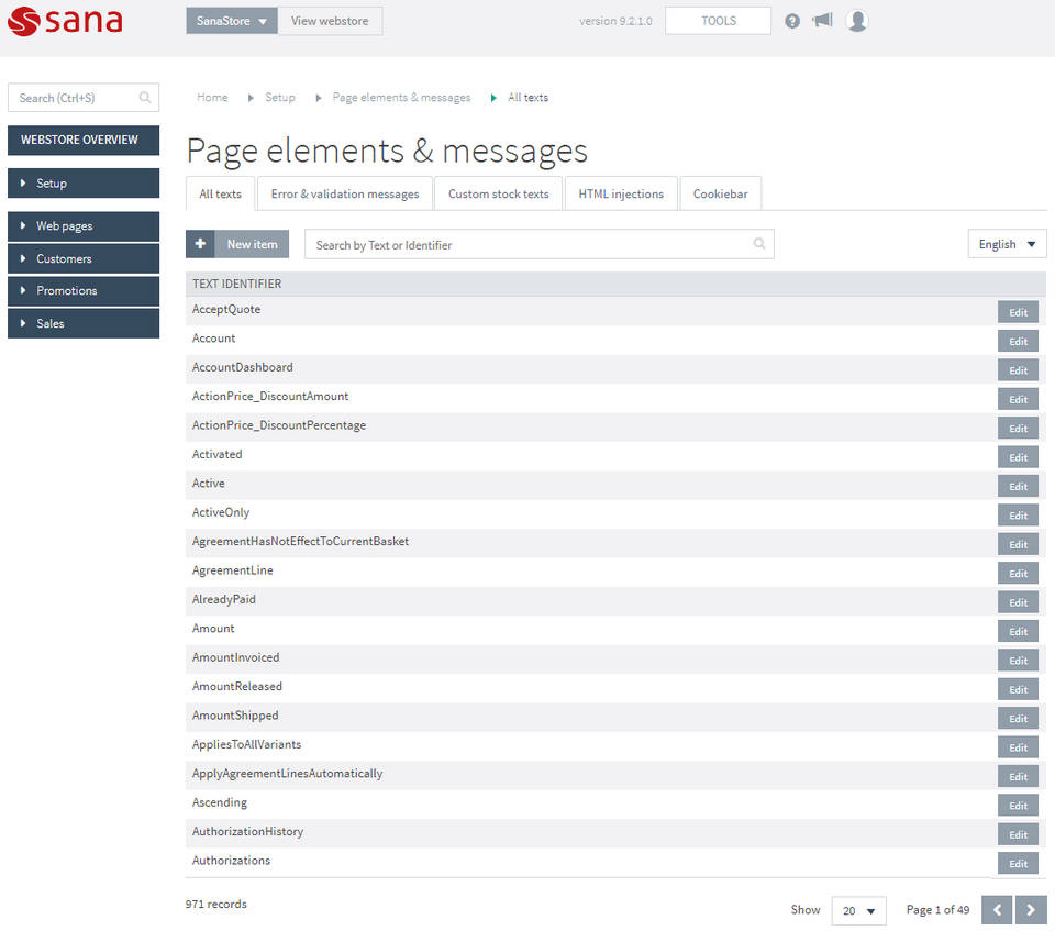 Sana Commerce screenshot 2