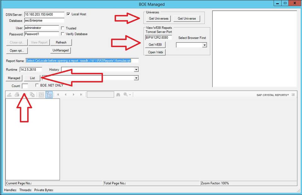 SAP Crystal Reports screenshot 1
