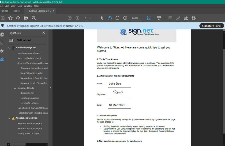 Sign.net screenshot 2