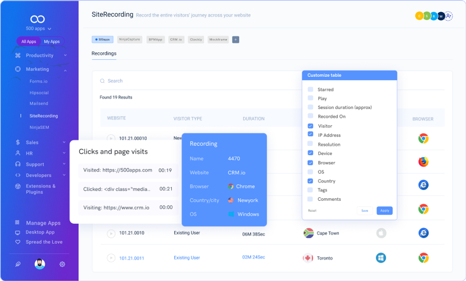 SiteRecording by 500apps screenshot 1
