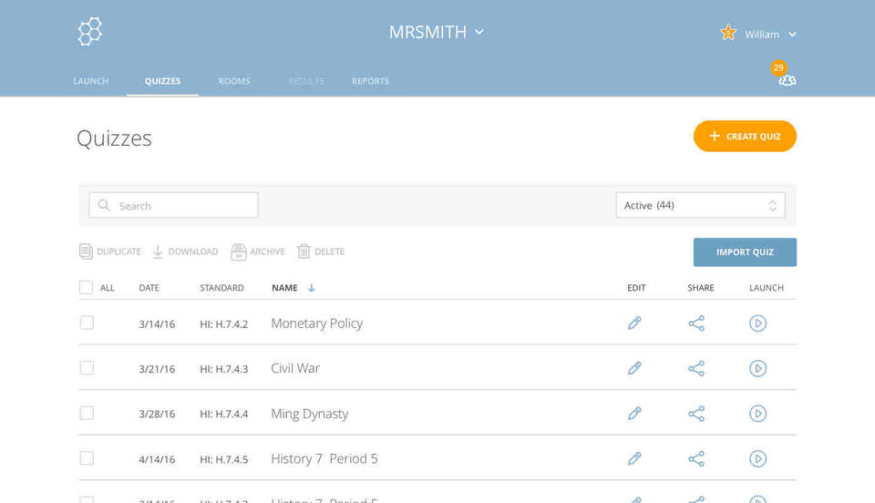 Socrative Screenshots
