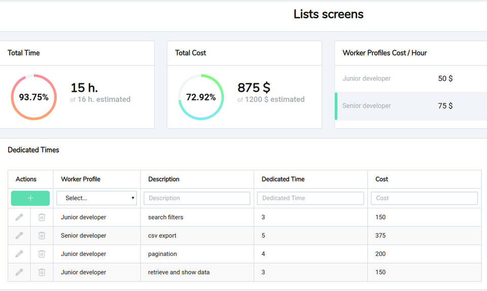 Sprint Cost screenshot 1