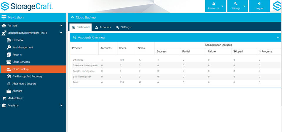 StorageCraft Cloud Backup screenshot 1