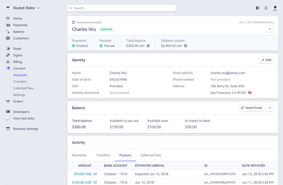 Stripe Connect screenshot 1