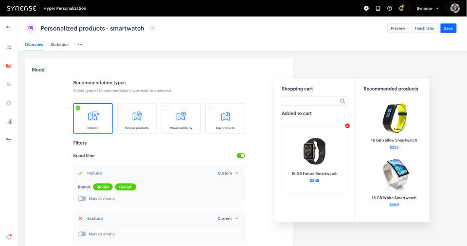 Synerise screenshot 2