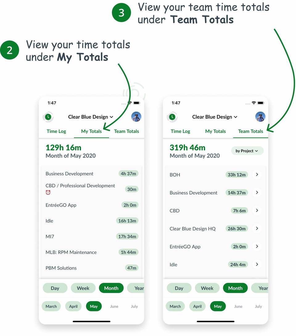 TeamTime Screenshots