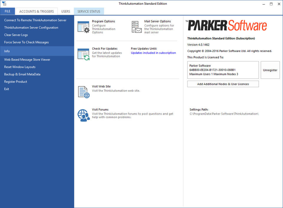 ThinkAutomation screenshot 1