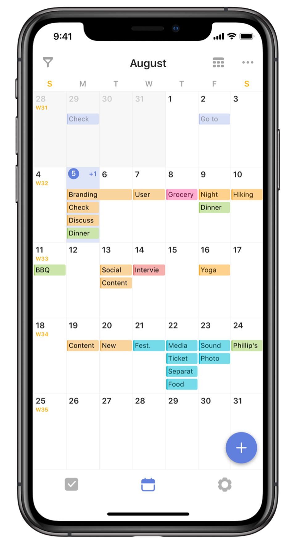 TickTick : Calendar screenshot