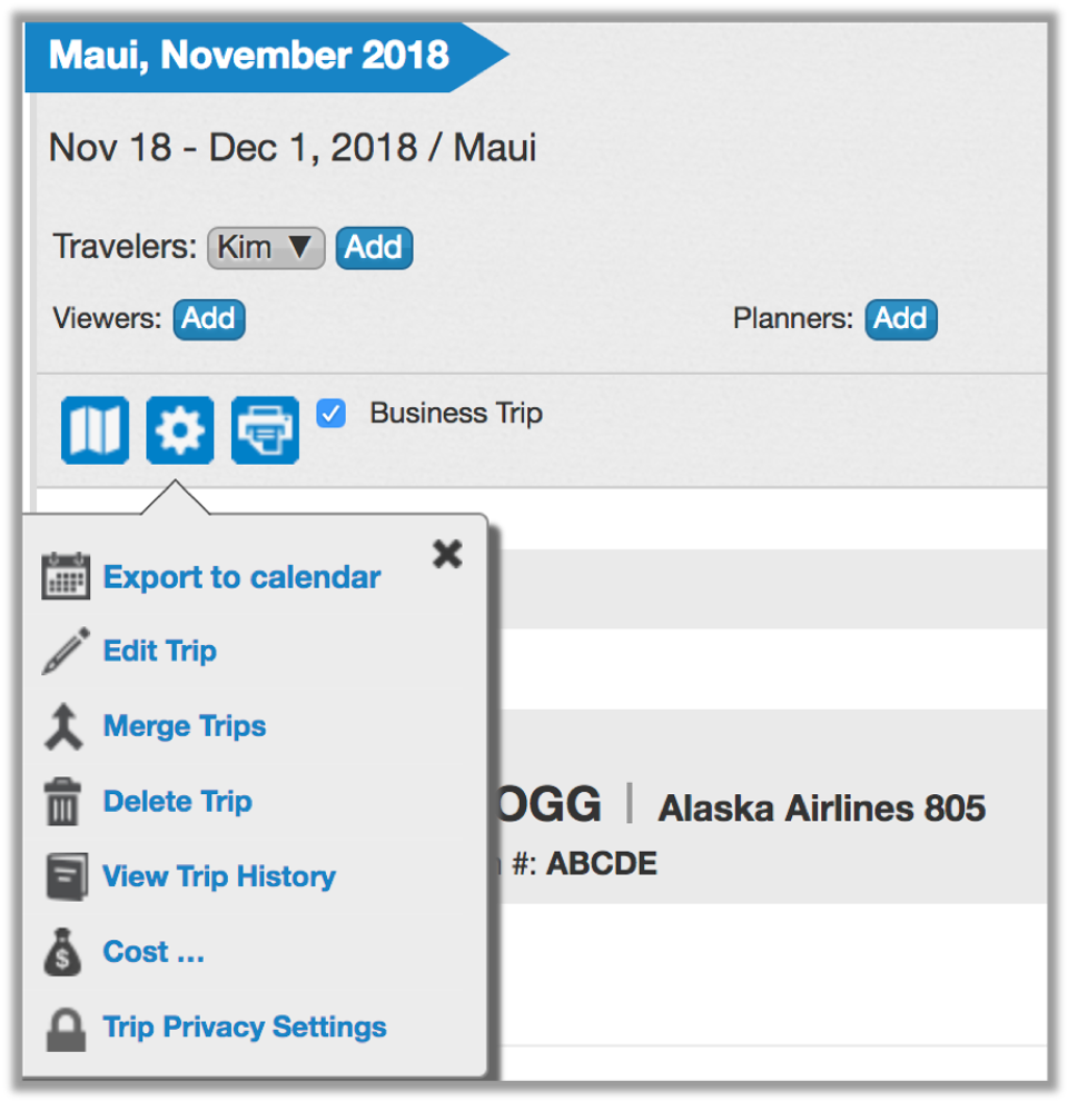 TripIt screenshot 2