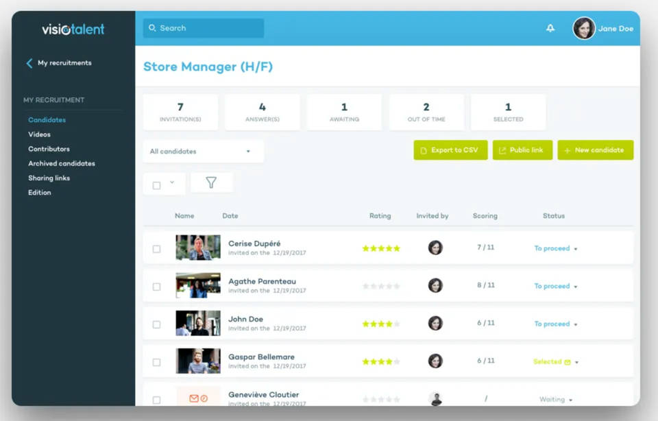 Visiotalent screenshot 1