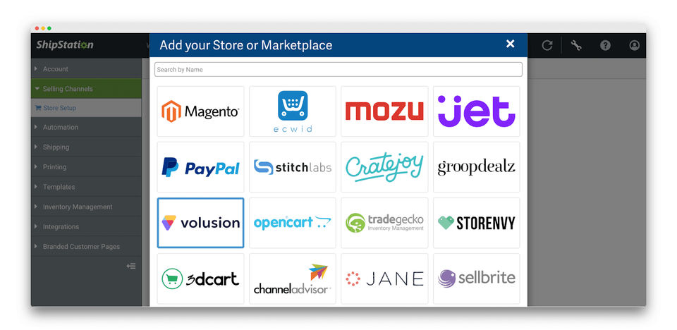 Connect a store or marketplace