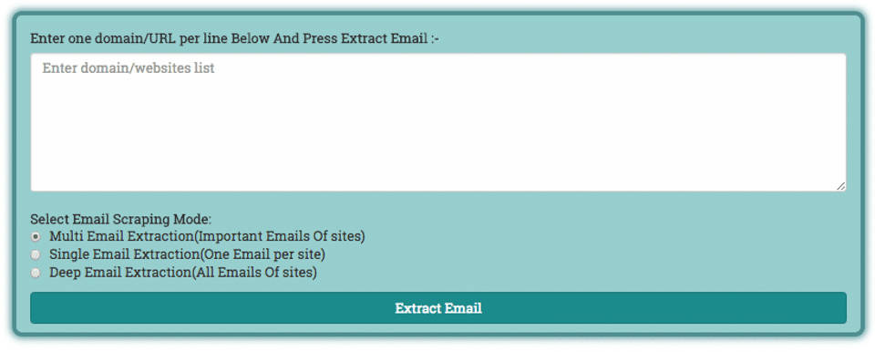 Web Email Extractor screenshot 1