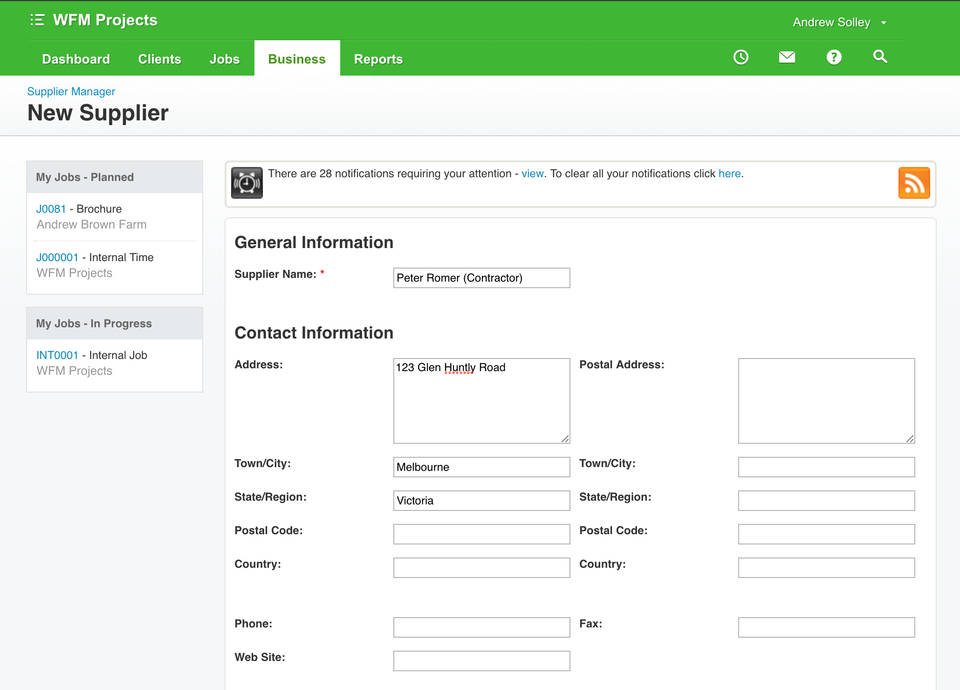 WorkflowMax screenshot 1