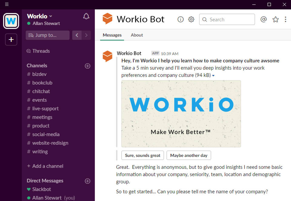 Workio screenshot 1
