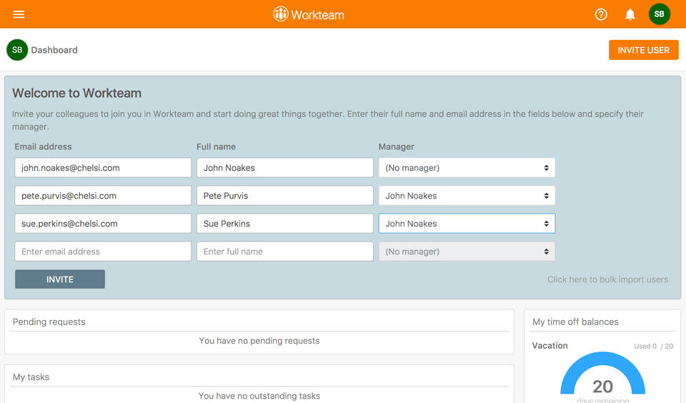 Workteam screenshot 1
