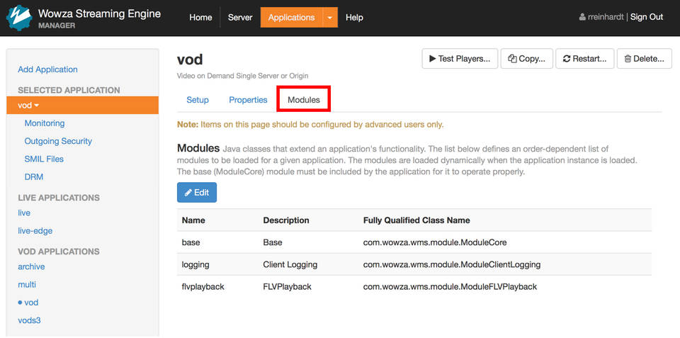 Wowza Streaming Engine screenshot 1