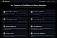 AudiWave AI Music Generator Features