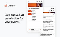 The LiveVoice listener app on a smartphone.