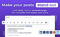 Make your posts stand out -  bold/italic/strikethrough/20+ fonts
