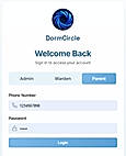 Login screen with different users