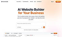 AI website builder workspace