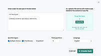 Make a quiz with AI