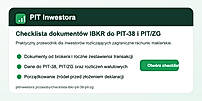 PIT Inwestora checklist overview