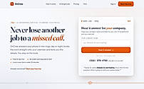 OnCrew homepage: AI answering service for contractors