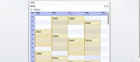 Monthly timeline