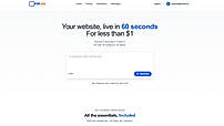 Describe your business and create a professional website in about 60 seconds.