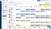 Teamsly employee scheduling organizes shifts by employee, role and availability while flagging conflicts, overtime and open shifts.