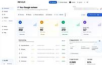 Reviux Dashboard: Get a complete overview of your Google reviews, response status, ratings and customer sentiment from one centralized dashboard.