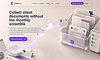 CollectCue Homepage – Client Document Collection
