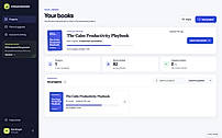 Guided book workspace dashboard
