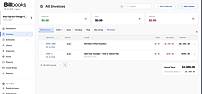 A clean invoice management dashboard displaying all invoices with status labels, client details, outstanding balances, payment amounts, and a summary panel for grand total and outstanding balance making statuses, balances, and totals easy to view.