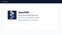 ApexPDF online PDF tools