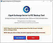 Install and run the Cigati Exchange Server to PST Backup Tool.