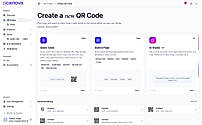 Create a QR Code three ways: Quick Code for direct links, Build a Page for a landing page, or AI Studio to generate one with AI.