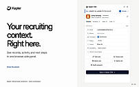 Kepler CRM browser extension — candidate record (demo workspace)