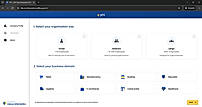 Phi Homepage  Step 1: Select your organization size. Step 2: Select your business domain and click Next.
