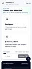 Mobile onboarding interface — demo screenshot