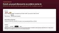 Flagged order with the reason