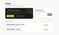Surveys dashboard