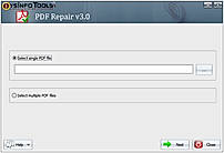Run the Sysinfo PDF Recovery Software and Choose the single or multiple file mode option.