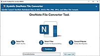 Run the SysInfo OneNote File Converter Tool and tap Continue to proceed.