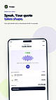 Voice-assisted quote creation — official product illustration